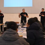3 sapeurs pompiers en conférence MASTER « Gestion intégrée du feu »
